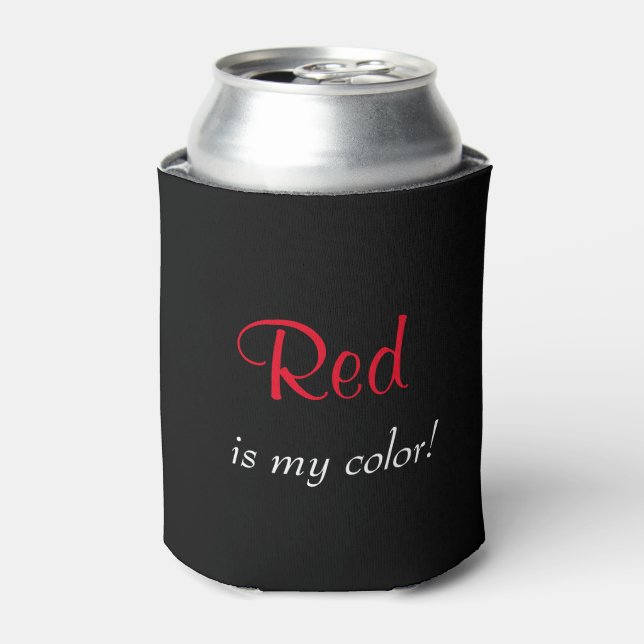 Red Black Can Cooler (Can Front)