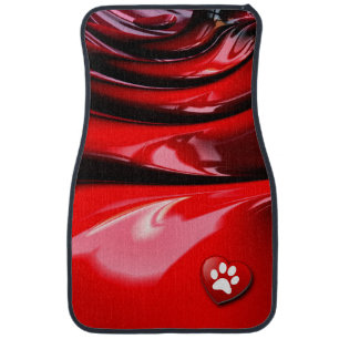 Red & Black Car Floor Mat