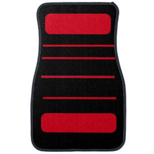 Red Black Car Floor Mat