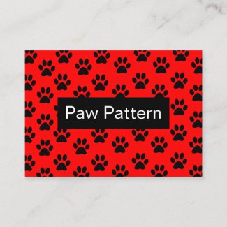 Red Black Cat Paw Dog Paw Animal Paw Pattern