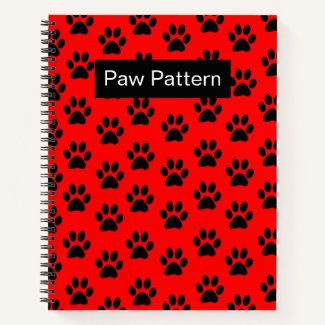 Red Black Cat Paw Dog Paw Animal Paw Pattern