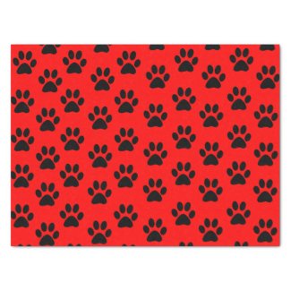 Red Black Cat Paw Dog Paw Animal Paw Pattern