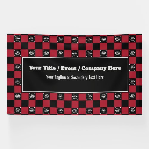 Red Black Check _ Corporate Event  Trade Show  Banner