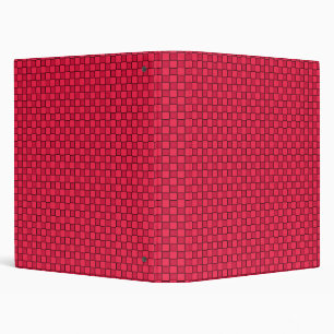 Red Black Checkerboard 3 Ring Binder