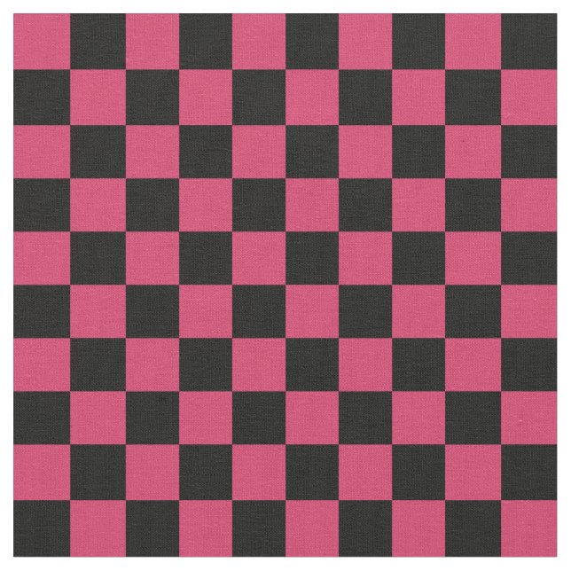 Red & Black Checkerboard Fabric (Close Up)