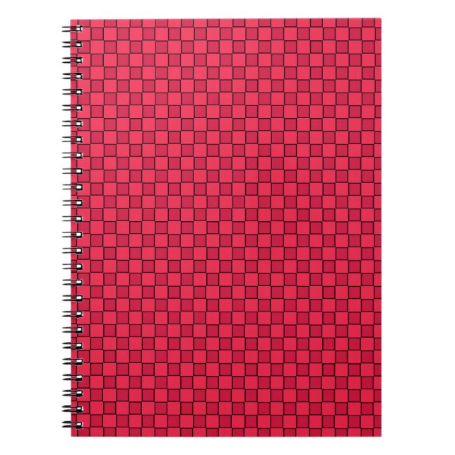 Red Black Checkerboard Notebook (Front)