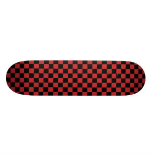 Red & Black Checkerboard Skateboard Deck