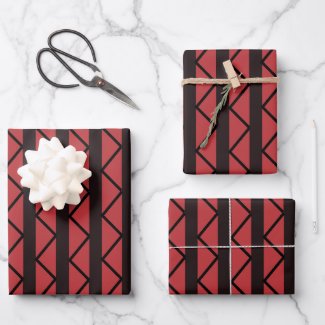 Red Black Chevron Stripe Pattern