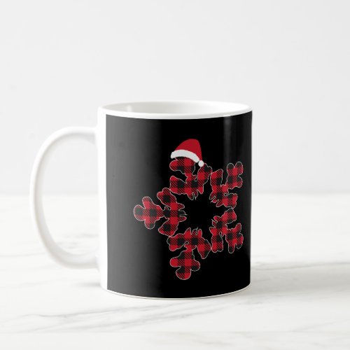 Red Black Christmas Buffalo Plaid Snowflakes Santa Coffee Mug