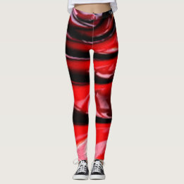 Red Black cool Modern Chic hipster collages artsy Leggings