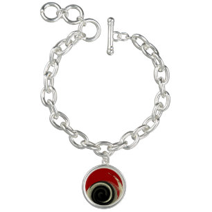 Red /Black/Cream>Charm Bracelet