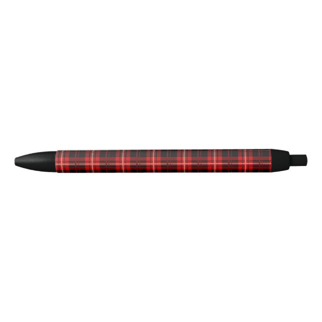 Red Black Cream Plaid Pen (Front)
