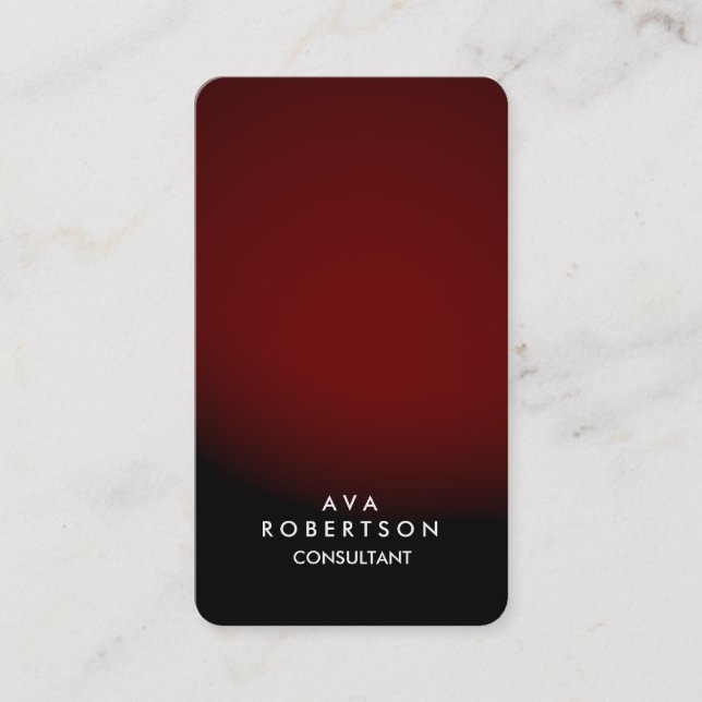 Red Black Creative Consultant Manager Business Card (Front)
