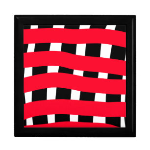 Red black cross checkerboard simple man boy gift t box