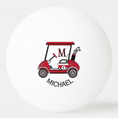 Red  Black Custom Cart Personalized  Ping Pong Ball