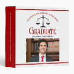 Red Black Custom Law School Graduation Photo Album 3 Ring Binder