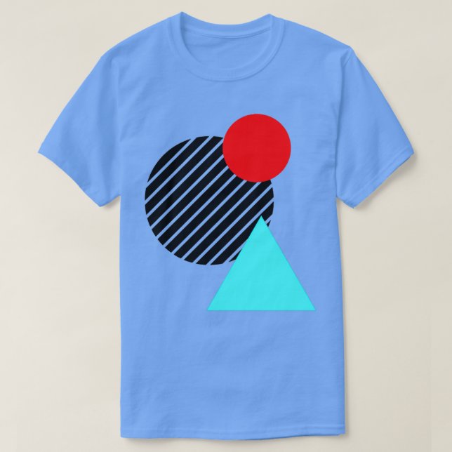 Red Black Cyan T-Shirt (Design Front)