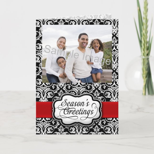 Red/Black Damask Holiday (Front)