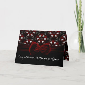 Red & Black Dark Night Gothic Wedding Romance Card
