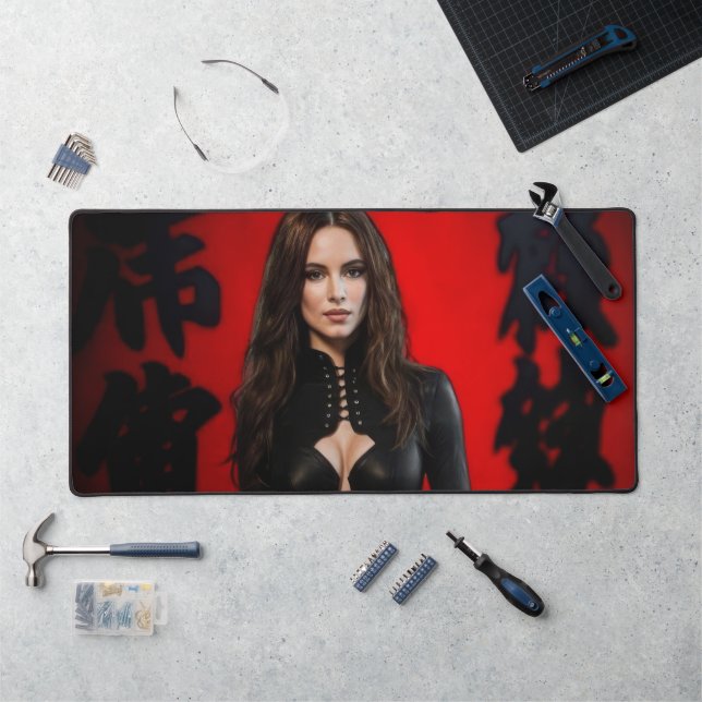 Red Black desk mat (Workstation)