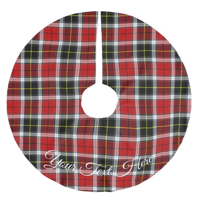 Red & Black Flannel Tartan Brushed Polyester Tree Skirt (Front)