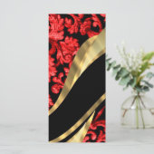 Red & black floral damask (Standing Front)