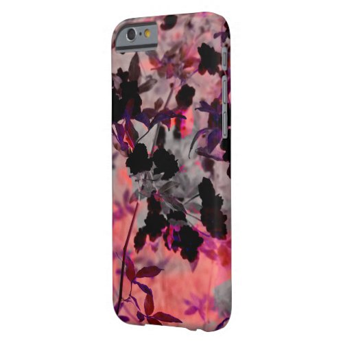 Red black flower pattern design graphic art barely there iPhone 6 case