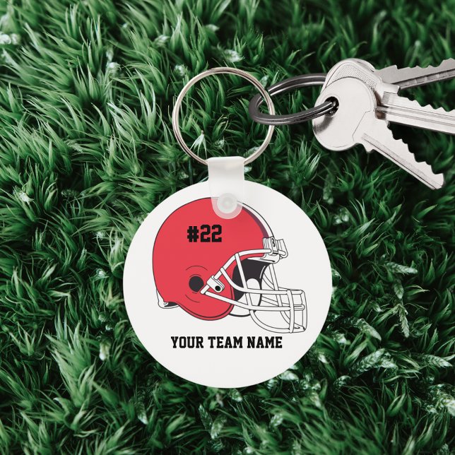 Red Black Football Helmet•Custom Keychain (Creator Uploaded)