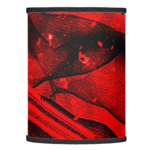 Red Black fractal abstract art Lamp Shade