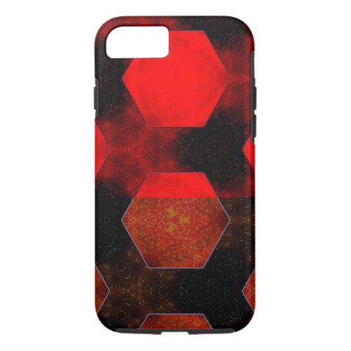 Red Black Futuristic Abstract Artwork iPhone 87 Case