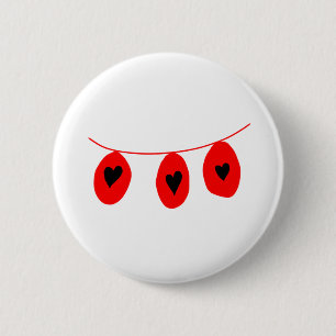 red black garland christmas design coffee mug button