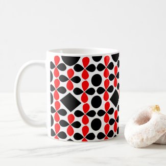 Red Black Geometric Pattern