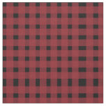 Red Black Gingham Pattern  Fabric