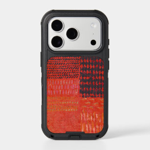 Red Black Gold Abstract Painting iPhone Case