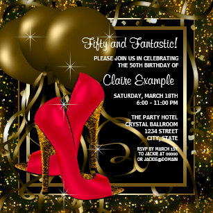 red black and gold invitations zazzle