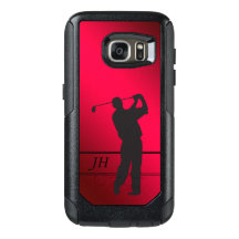 Red Black Golfer Monogram