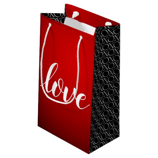 black and red gift bags