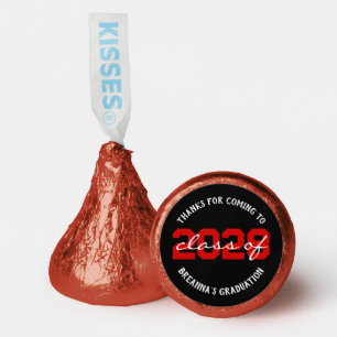 Red & Black Graduation Class of ANY YEAR Hershey®'s Kisses®