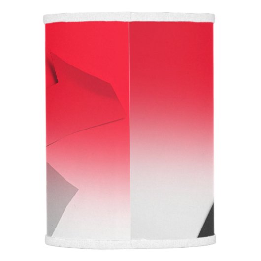 RED BLACK GRAY AND WHITE ABSTRACT LAMP SHADE (Back)