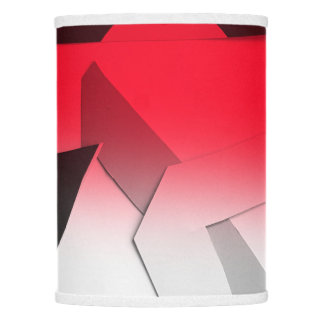RED BLACK GRAY AND WHITE ABSTRACT LAMP SHADE