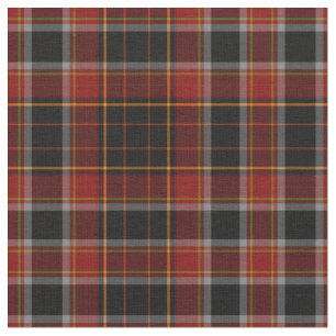 Red Black Gray Yellow Tartan Plaid Fabric