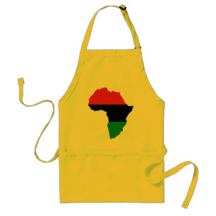 Red, Black & Green Africa Flag Adult Apron