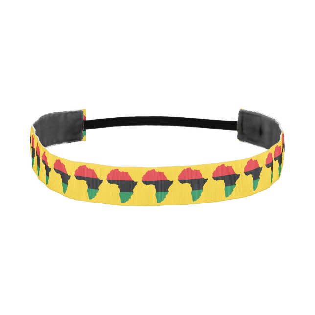 Red, Black & Green Africa Flag Athletic Headband (Front)
