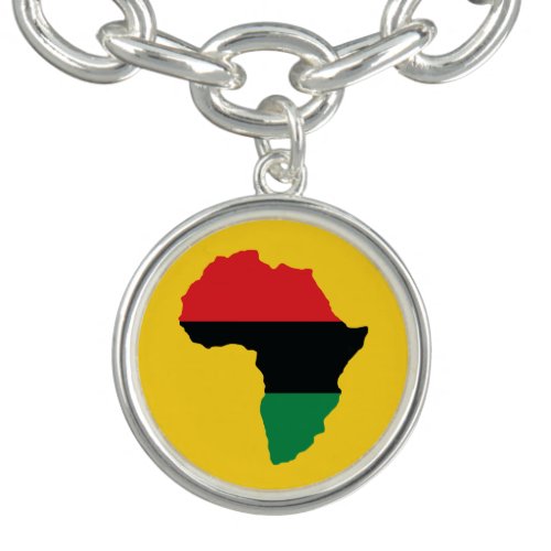 Red Black  Green Africa Flag Bracelet