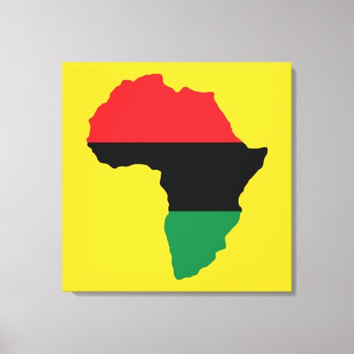 Red Black  Green Africa Flag Canvas Print