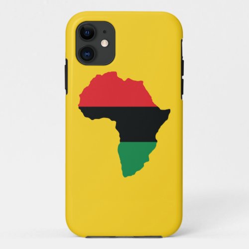 Red Black  Green Africa Flag iPhone 11 Case