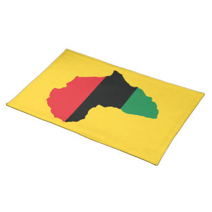 Red, Black & Green Africa Flag Cloth Placemat