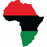 Red, Black & Green Africa Flag Cutout<br><div class="desc">Red, Black & Green Africa Silhouette Flag. The 3 Pan-African colors on the flag represent: RED: the blood that unites all people of Black African ancestry, and shed for liberation; BLACK: black people whose existence as a nation, though not a nation-state, is affirmed by the existence of the flag; and...</div>