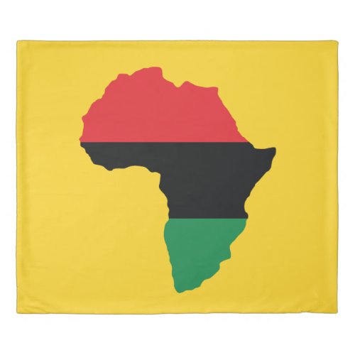 Red Black  Green Africa Flag Duvet Cover