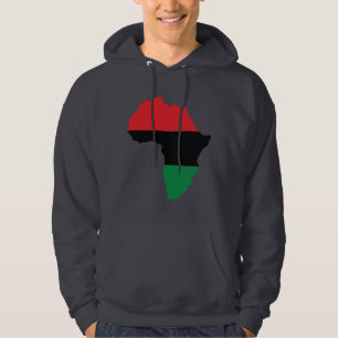 Red, Black & Green Africa Flag Hoodie